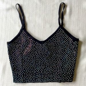 Rhinestone crop top